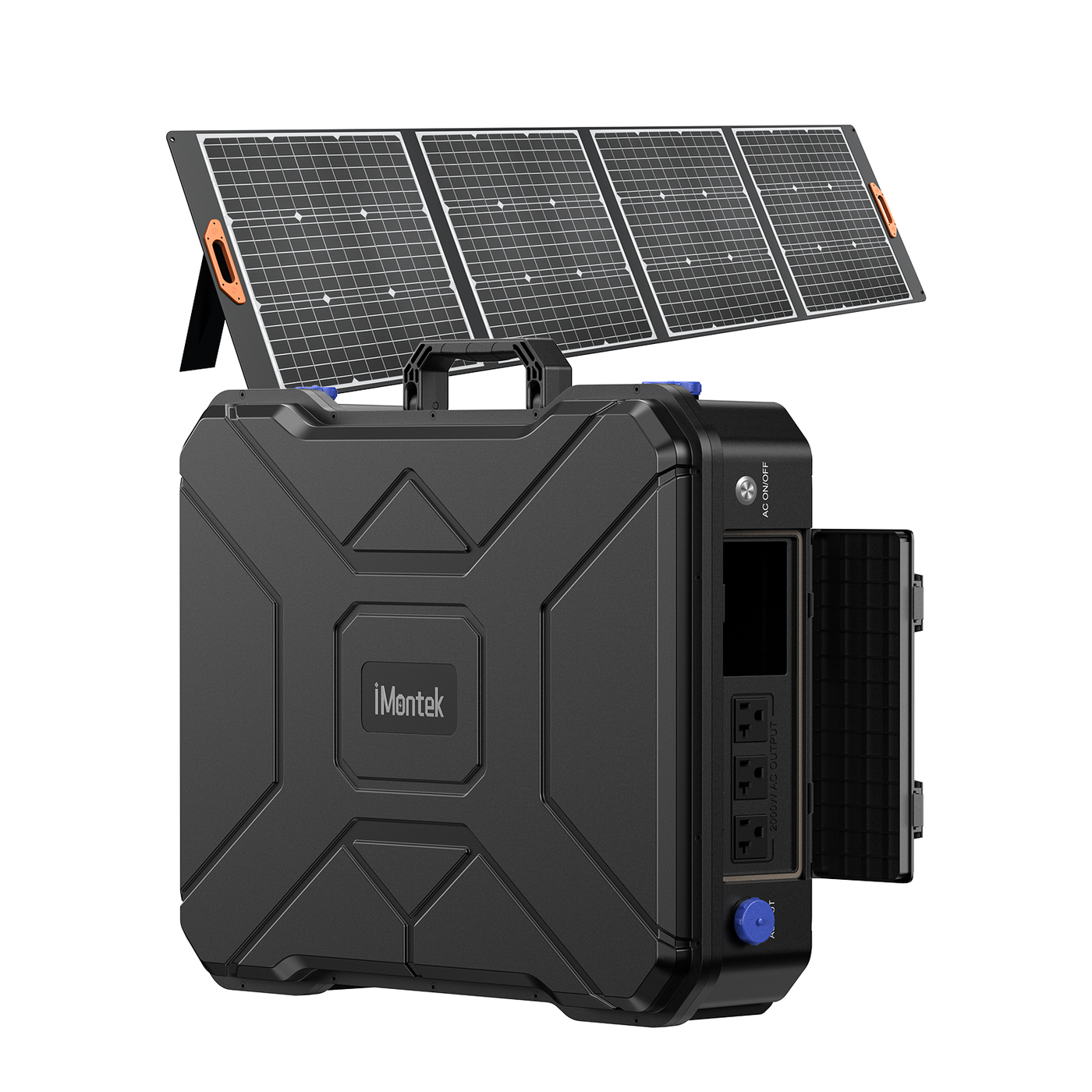 iMontek X1200 Solar Generator 2000W with 200W Solar Panels(Black)